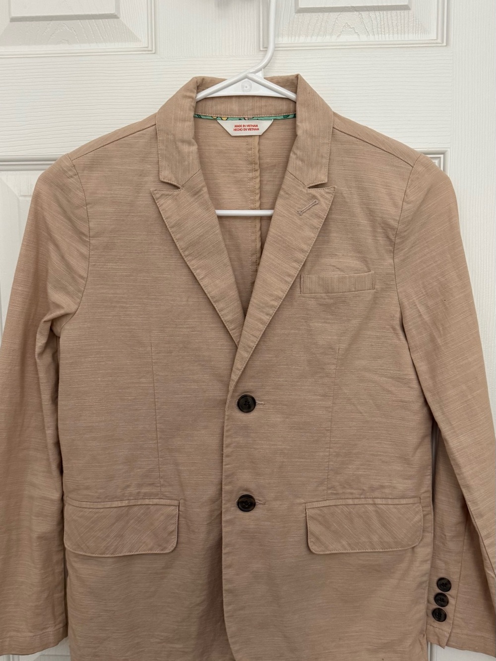 Boys Beige Casual Blazer - Lightweight Tailored Jacket